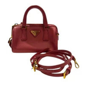 Prada Shoulder Bag Saffiano Handbag Pink
